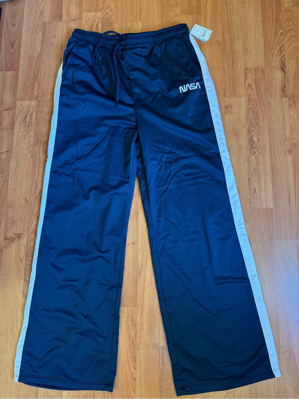 Mighty Fine Navy Blue Sweatpants with White Label